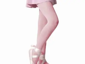 Meia-calça rosa para ballet